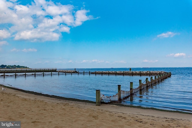 1414 Ellis Rd, Annapolis, MD 21403 - dock featuring view of water and beach