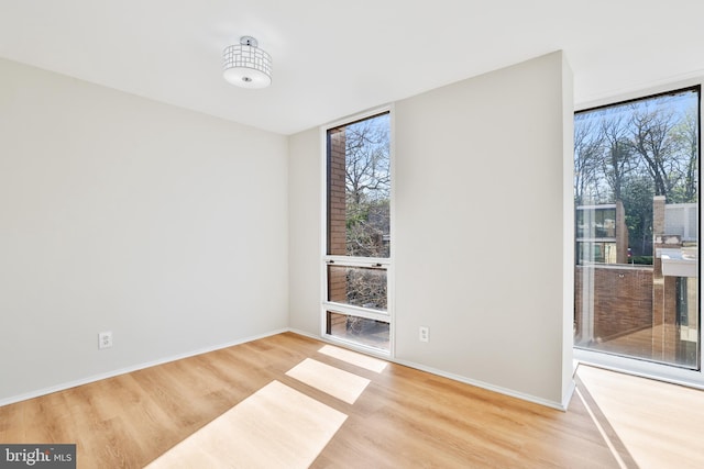 1602 Chimney House Rd Unit 1602, Reston, VA 20190 - unfurnished room with wood finished floors, baseboards, and floor to ceiling windows