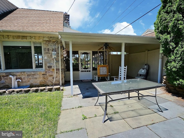 1927 N 15th St, Reading, PA 19604 - view of patio / terrace with a ceiling fan