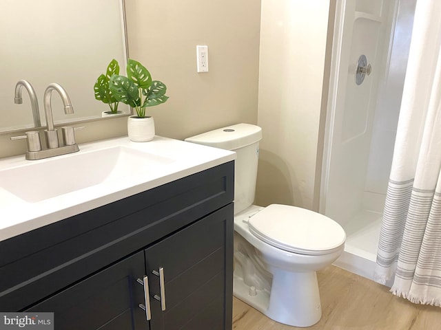6 Kent Pl, Sewell, NJ 08080 - full bath with toilet, vanity, wood finished floors, and curtained shower