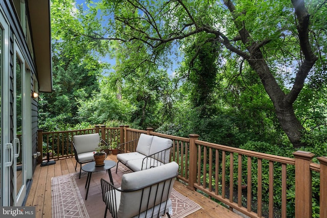 4834 8th St S, Arlington, VA 22204 - wooden deck featuring outdoor lounge area