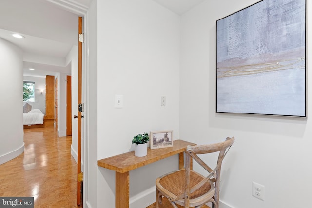 4834 8th St S, Arlington, VA 22204 - office featuring recessed lighting, light wood-style flooring, and baseboards
