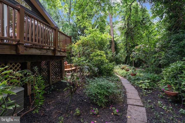 4834 8th St S, Arlington, VA 22204 - view of yard featuring a wooden deck