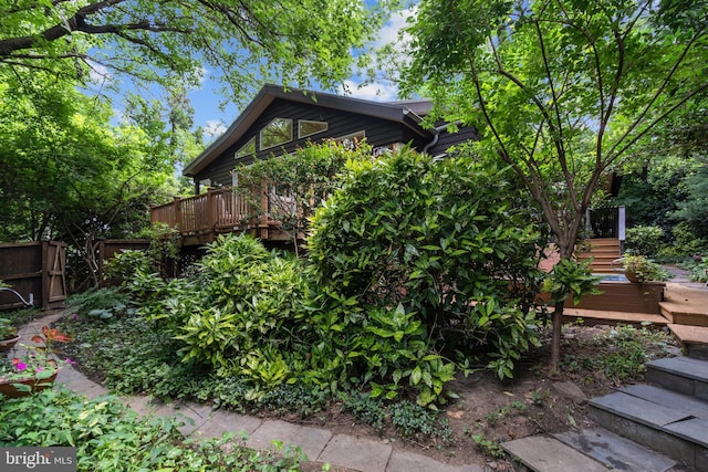 4834 8th St S, Arlington, VA 22204 - view of side of home featuring stairway and a deck