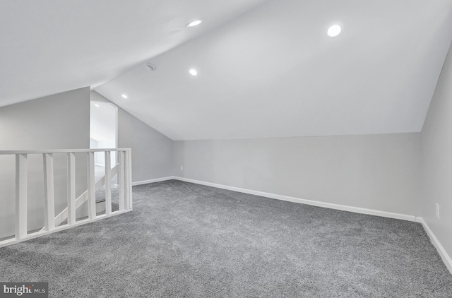 501 Clays Ln, Laurel, MD 20707 - additional living space featuring lofted ceiling, carpet flooring, recessed lighting, and baseboards