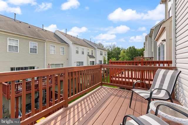 8311 Cloud St, Laurel, MD 20724 - wooden deck featuring a residential view