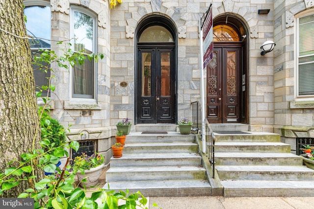 2112 Pine St Unit 2, Philadelphia, PA 19103 - view of exterior entry featuring stone siding