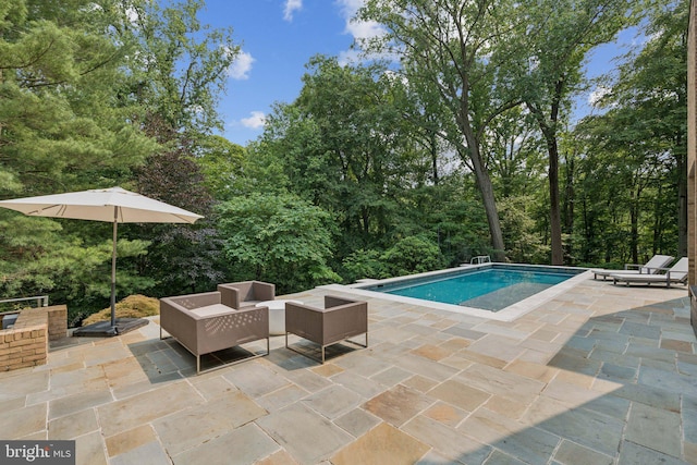 400 Chain Brg, Mclean, VA 22101 - swimming pool with a patio, view of scattered trees, and outdoor lounge area
