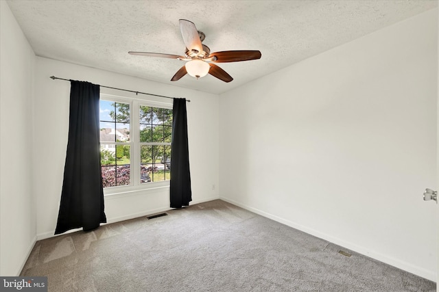 6119 Starburn Path, Columbia, MD 21045 - carpeted empty room with a textured ceiling and a ceiling fan