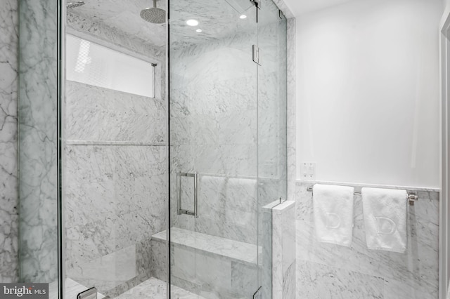1220 Bank St Unit 304, Baltimore, MD 21202 - bathroom with a marble finish shower