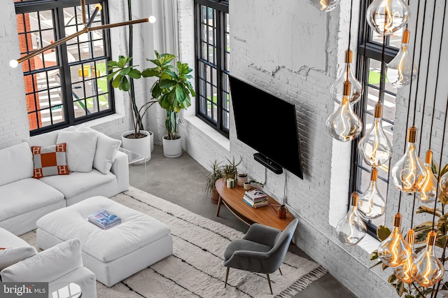 1220 Bank St Unit 304, Baltimore, MD 21202 - living room with concrete flooring