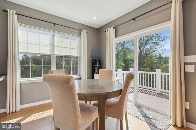 2316 Macis Cir, Warrington, PA 18976 - dining space featuring light wood-style flooring, baseboards, and recessed lighting