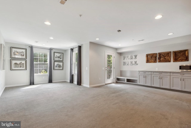2316 Macis Cir, Warrington, PA 18976 - unfurnished living room with recessed lighting, light carpet, and baseboards