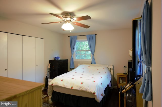 6403 Limerick Ct, Springfield, VA 22152 - bedroom featuring a closet and ceiling fan