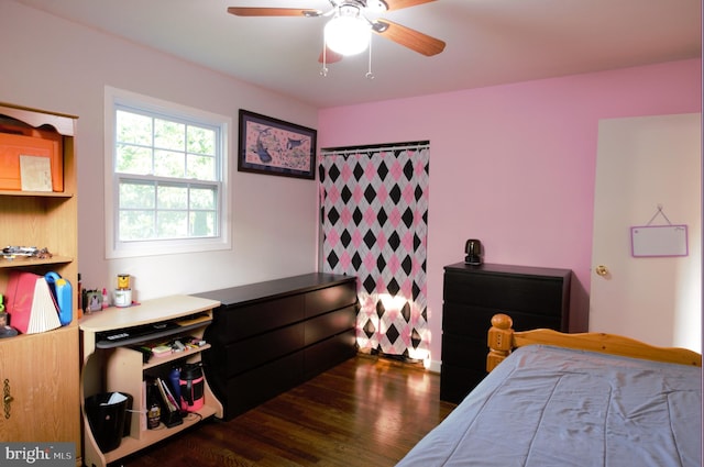 6403 Limerick Ct, Springfield, VA 22152 - bedroom featuring wood finished floors and ceiling fan