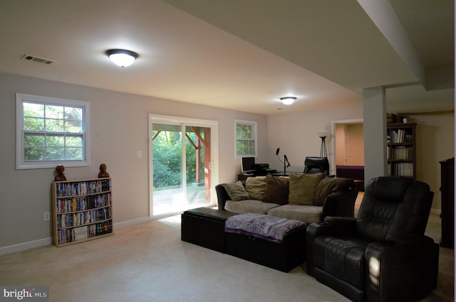 6403 Limerick Ct, Springfield, VA 22152 - living area with carpet, plenty of natural light, and baseboards