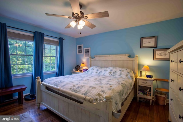 1688 W Commonwealth Dr, Front Royal, VA 22630 - bedroom with wood finished floors, ceiling fan, and baseboards