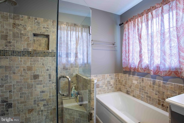 1688 W Commonwealth Dr, Front Royal, VA 22630 - full bath with a bath, plenty of natural light, a stall shower, and vanity