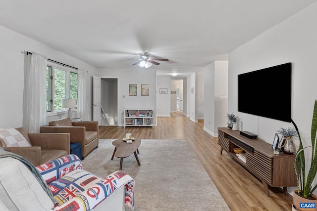 7 Sand Trap Ter, Palmyra, VA 22963 - living room with light wood-type flooring and a ceiling fan