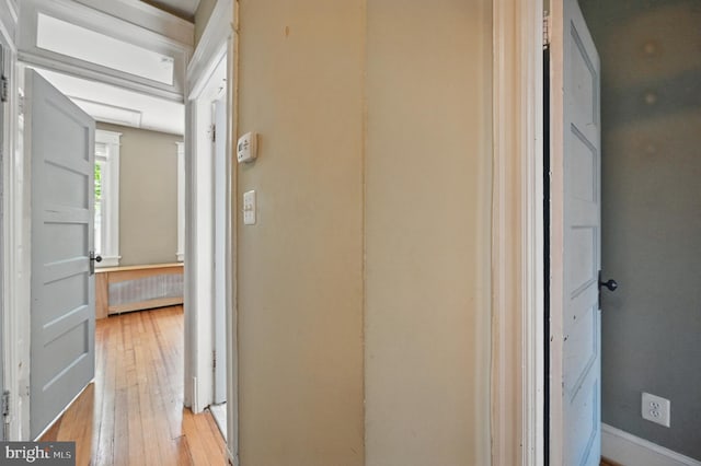 4210 3rd St NW, Washington, DC 20011 - corridor featuring light wood-style floors and baseboards