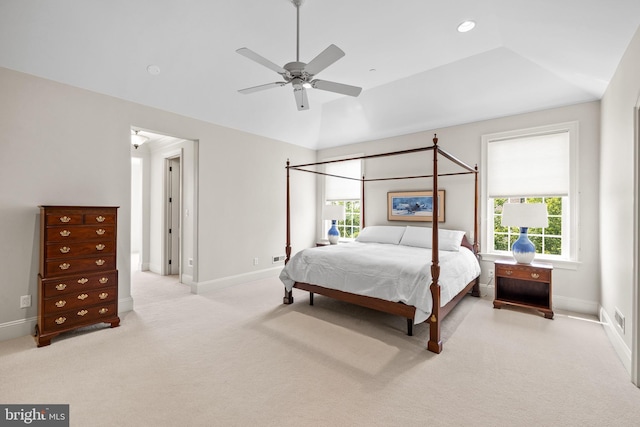 5835 Ridgeview Dr, Doylestown, PA 18902 - bedroom with multiple windows, carpet, baseboards, and vaulted ceiling