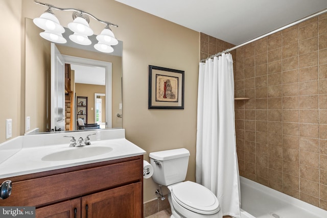 5835 Ridgeview Dr, Doylestown, PA 18902 - full bath with toilet, vanity, and a tile shower