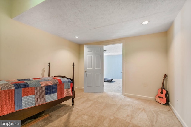 11801 Glen Mill Rd, Potomac, MD 20854 - carpeted bedroom featuring baseboards, a textured ceiling, and recessed lighting
