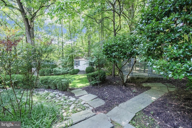 11801 Glen Mill Rd, Potomac, MD 20854 - view of yard with an outdoor structure