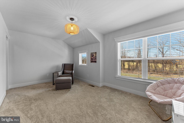 17968 Ridgewood Pl, Round Hill, VA 20141 - unfurnished room featuring carpet floors, baseboards, and lofted ceiling