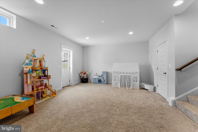 17968 Ridgewood Pl, Round Hill, VA 20141 - playroom featuring carpet, recessed lighting, and plenty of natural light
