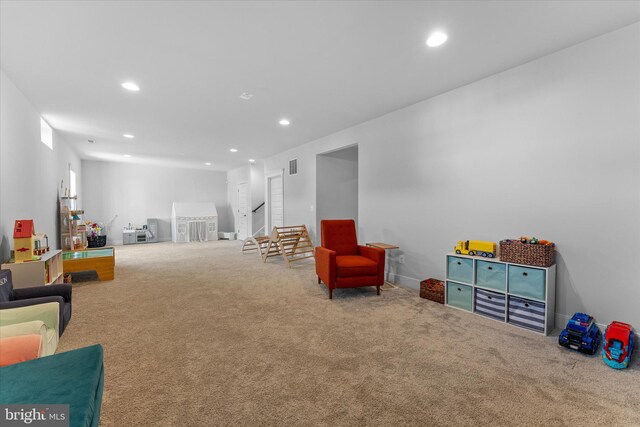 17968 Ridgewood Pl, Round Hill, VA 20141 - rec room with carpet and recessed lighting