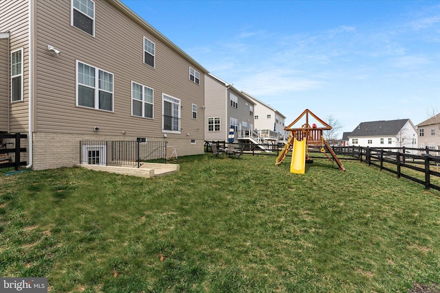 17968 Ridgewood Pl, Round Hill, VA 20141 - view of yard featuring a playground, a residential view, and a patio