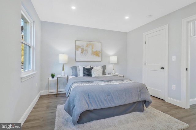 1515 Montana Ave NE, Washington, DC 20018 - bedroom featuring baseboards, wood finished floors, and recessed lighting