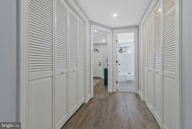 1515 Montana Ave NE, Washington, DC 20018 - hall featuring wood finished floors and recessed lighting