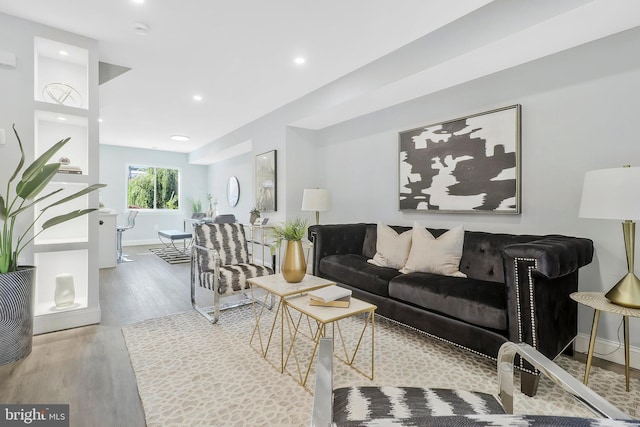 1515 Montana Ave NE, Washington, DC 20018 - living area featuring wood finished floors, recessed lighting, and baseboards