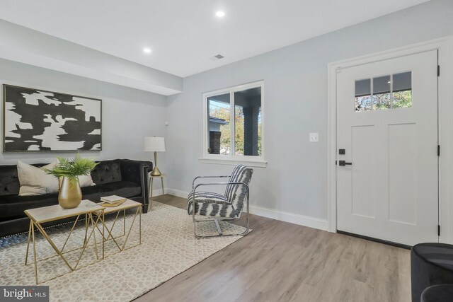 1515 Montana Ave NE, Washington, DC 20018 - living area with light wood-style floors, baseboards, and recessed lighting