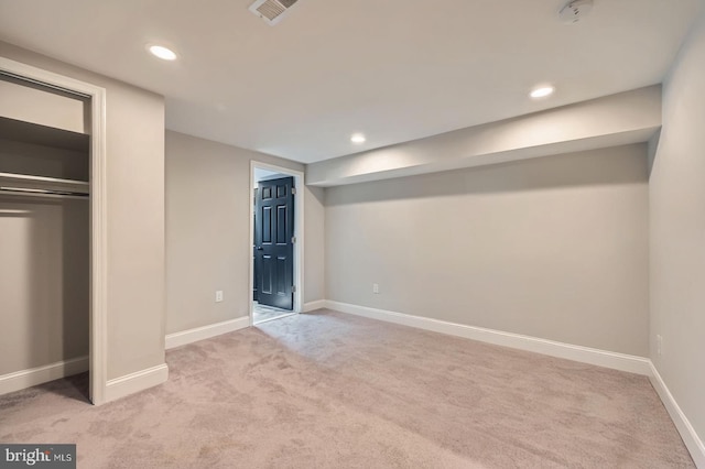 3540 Keswick Rd, Baltimore, MD 21211 - unfurnished bedroom featuring carpet floors, baseboards, recessed lighting, and a closet