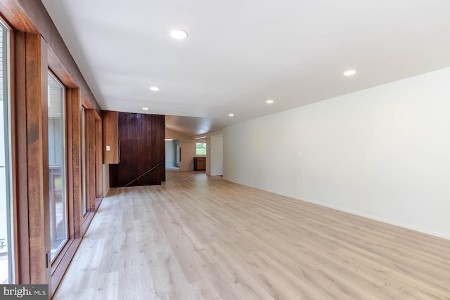 555 Hillcrest Ave, State College, PA 16803 - unfurnished living room featuring light wood-style floors and recessed lighting
