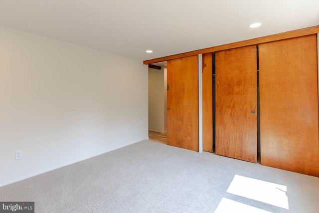 555 Hillcrest Ave, State College, PA 16803 - unfurnished bedroom with carpet floors, a closet, and recessed lighting