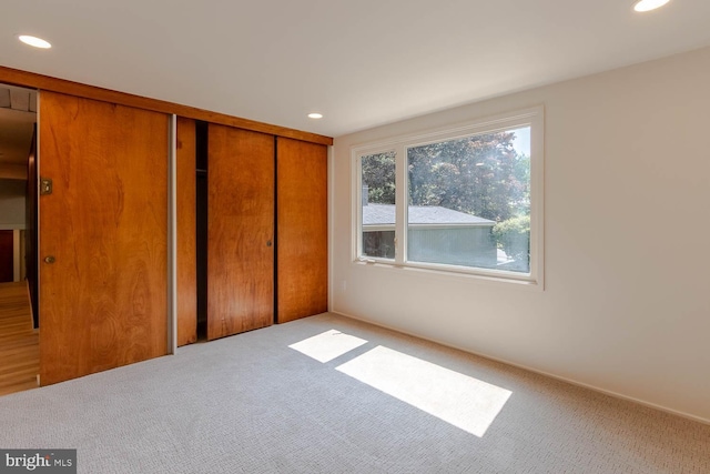 555 Hillcrest Ave, State College, PA 16803 - unfurnished bedroom featuring carpet flooring, recessed lighting, and a closet