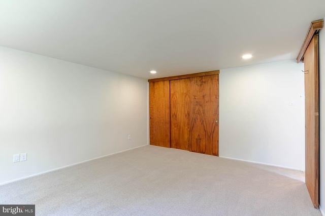 555 Hillcrest Ave, State College, PA 16803 - unfurnished bedroom featuring recessed lighting, a closet, and carpet floors
