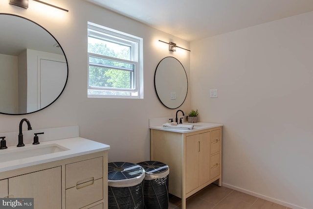 555 Hillcrest Ave, State College, PA 16803 - full bath with two vanities and baseboards