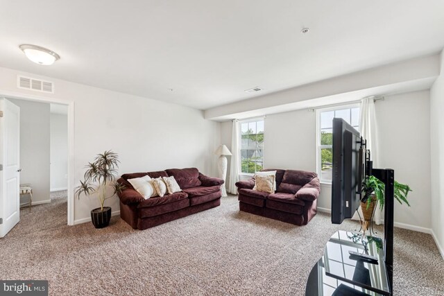 14302 Hidden Forest Dr, Accokeek, MD 20607 - living area featuring light carpet and baseboards