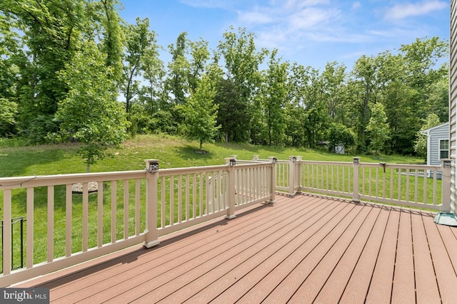 14302 Hidden Forest Dr, Accokeek, MD 20607 - deck with a lawn