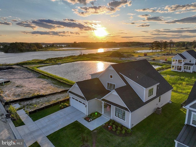 33016 Ethan Allen Dr, Rehoboth Beach, DE 19971 - aerial view at dusk of a water view