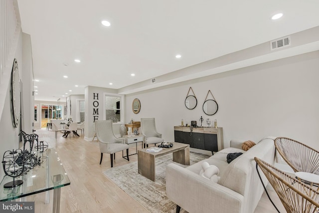 1713 4th St NW, Washington, DC 20001 - living room featuring recessed lighting and light wood finished floors