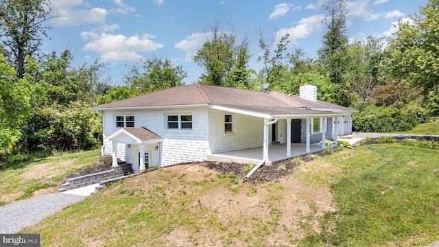 434 Bunker Hill Rd, Halifax, PA 17032 - back of property with a chimney and a yard