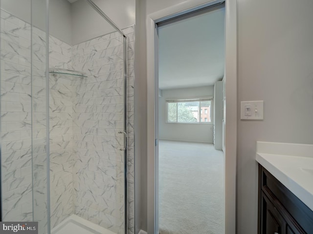 5017 7th Rd S Unit 101, Arlington, VA 22204 - bathroom featuring a shower stall and vanity