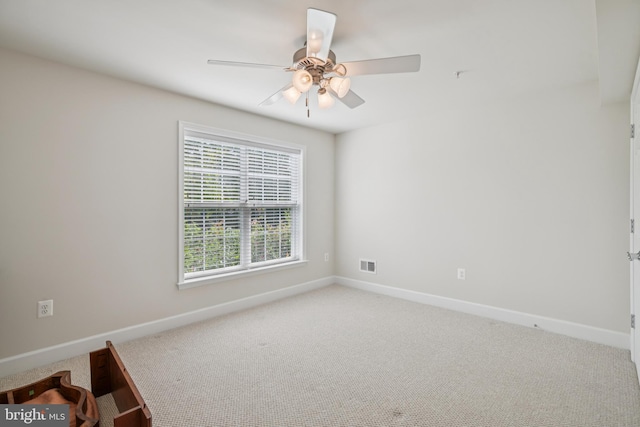 9 Brant Ct, Fredericksburg, VA 22406 - carpeted spare room featuring baseboards and ceiling fan