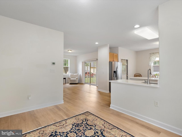 2 Assawoman Ave, Ocean View, DE 19970 - unfurnished living room featuring light wood-style floors and recessed lighting